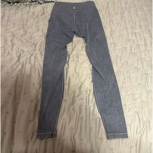 Lululemon Wunder Under Leggings in Blue Wash 25”
